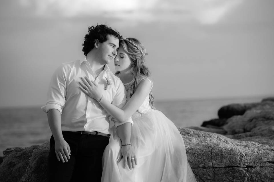 Beach elopement