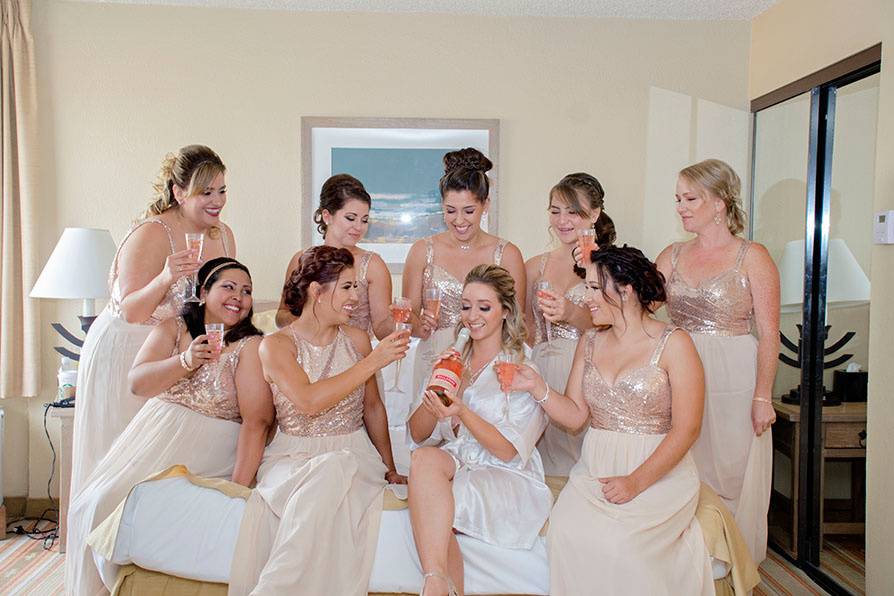 Cheers to the bride