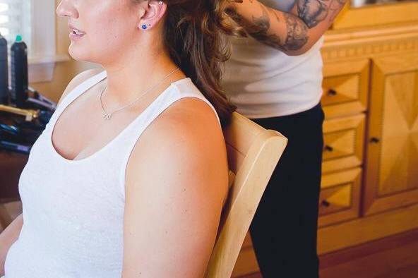 Soft bridesmaid hair