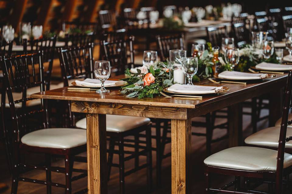 Reception Setup at 48 Fields