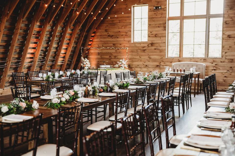 Reception Setup at 48 Fields