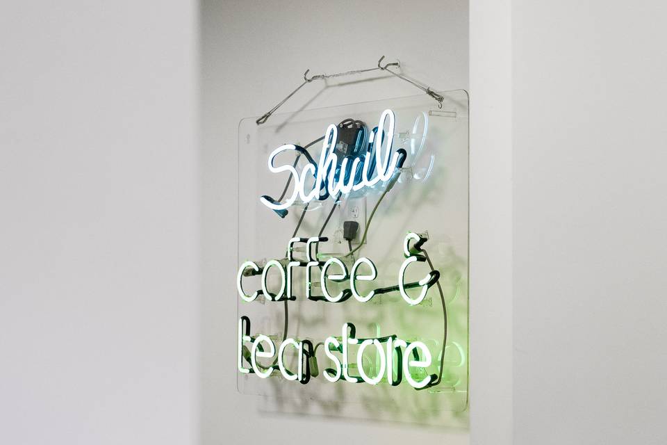 Vintage neon in our cafe.