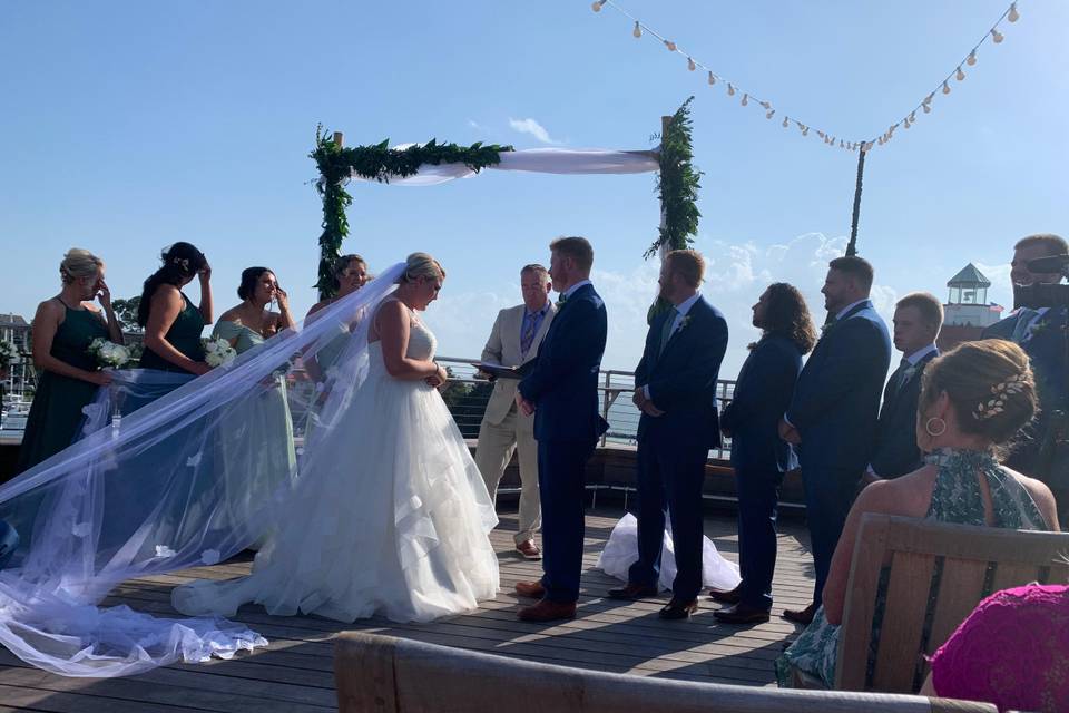 Beautiful blue sky wedding