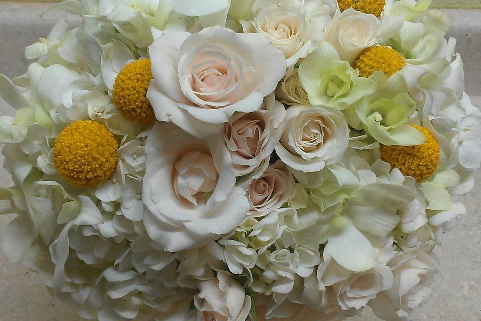 White roses bouquet