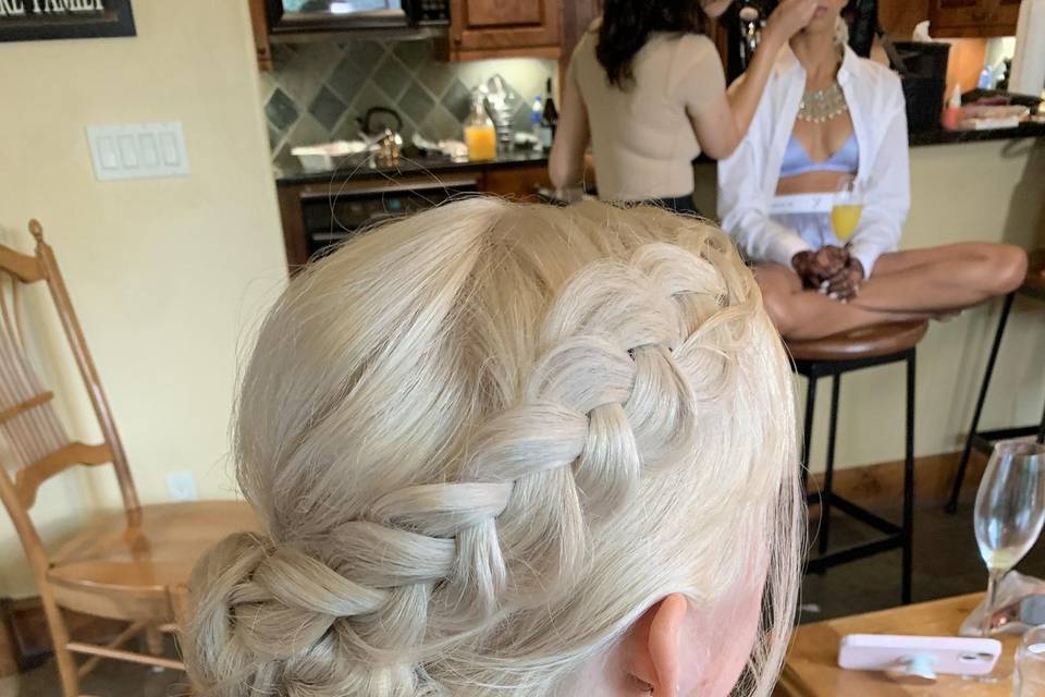 Elegant braided updo