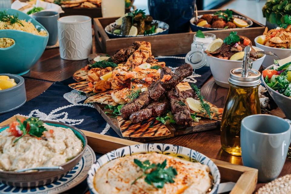 Souvlaki and dips