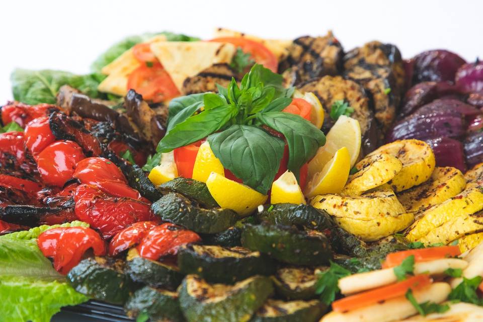 Grilled vegetable platter