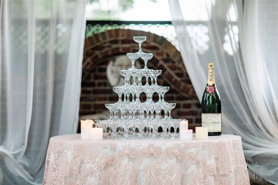 Classic champagne tower