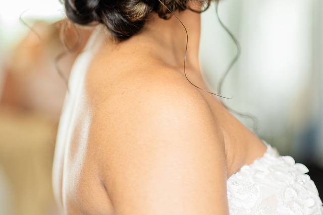 Curly updo