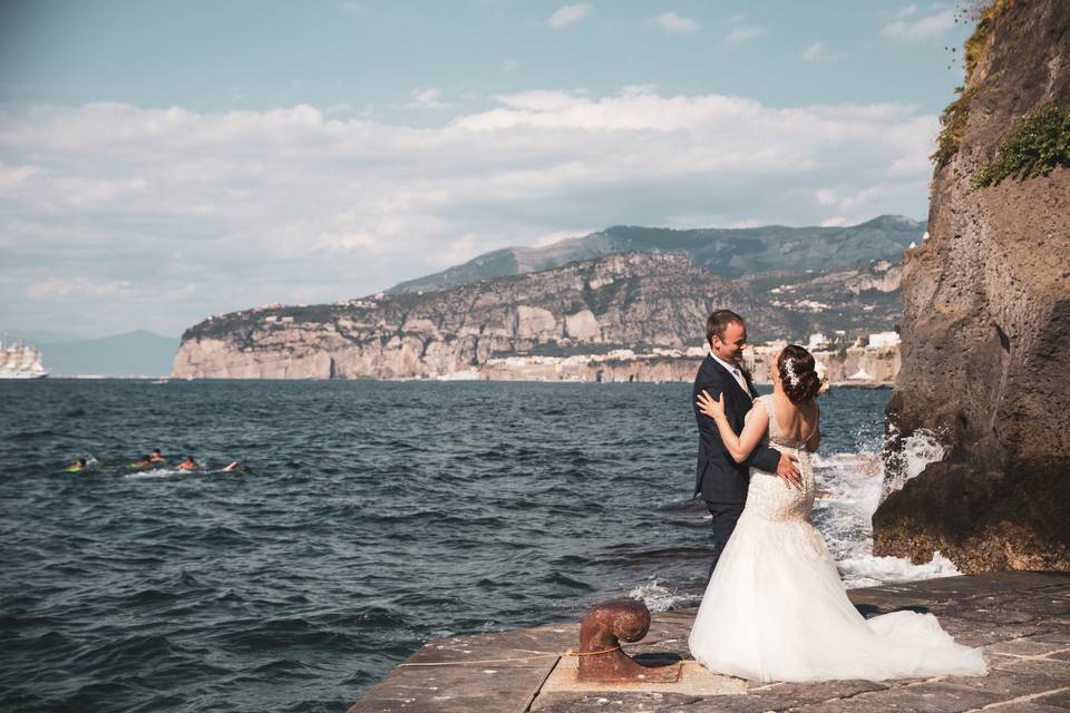 Sorrento beach wedding
