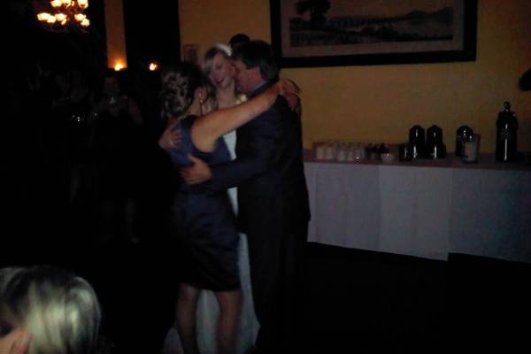 bride, dad, bridesmaid