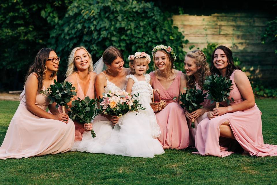 Bridesmaids & flower girl