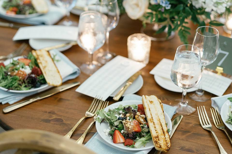 Plated seasonal salad