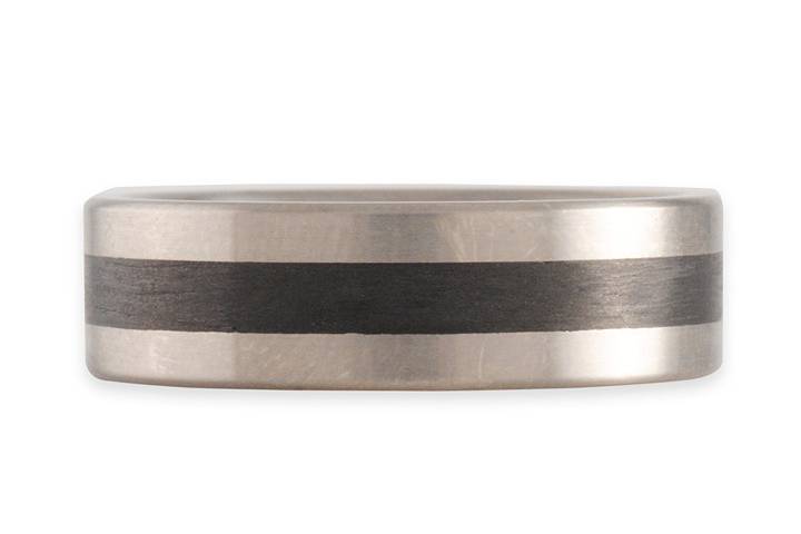 JERRY SPAULDING- Titanium Band with Carbon Fiber Inlay