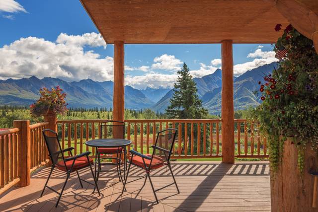 Porch view of the Chugach