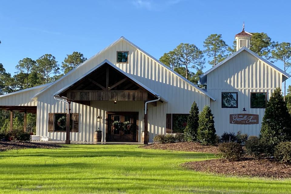 Exterior of barn