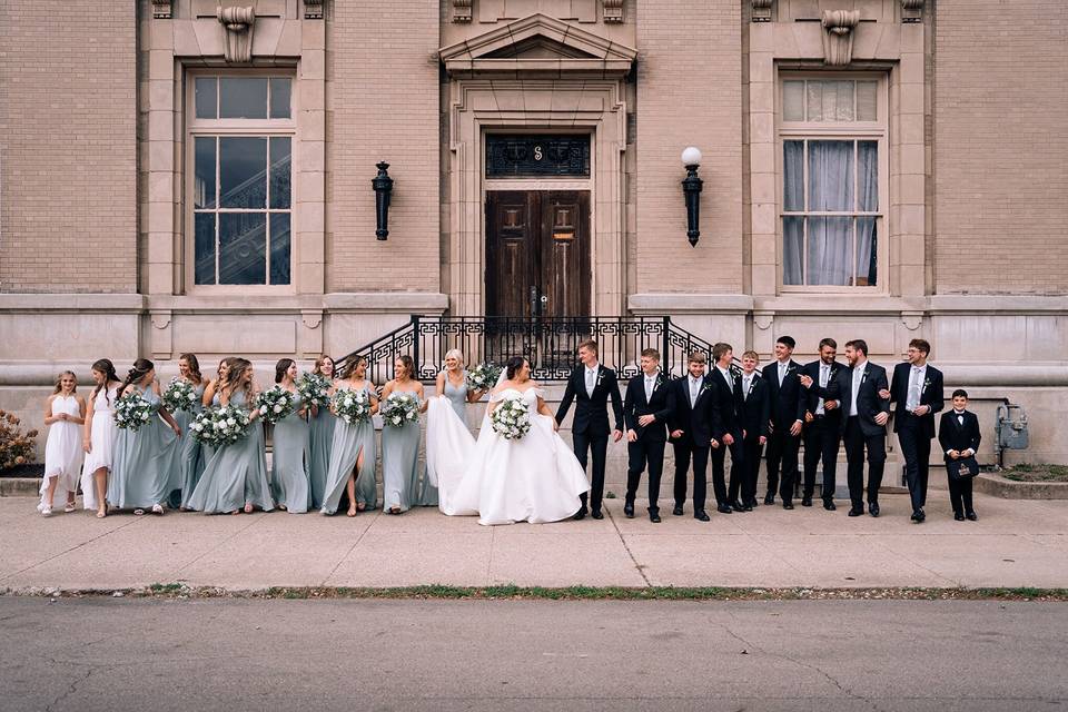 Bridal Party Outside