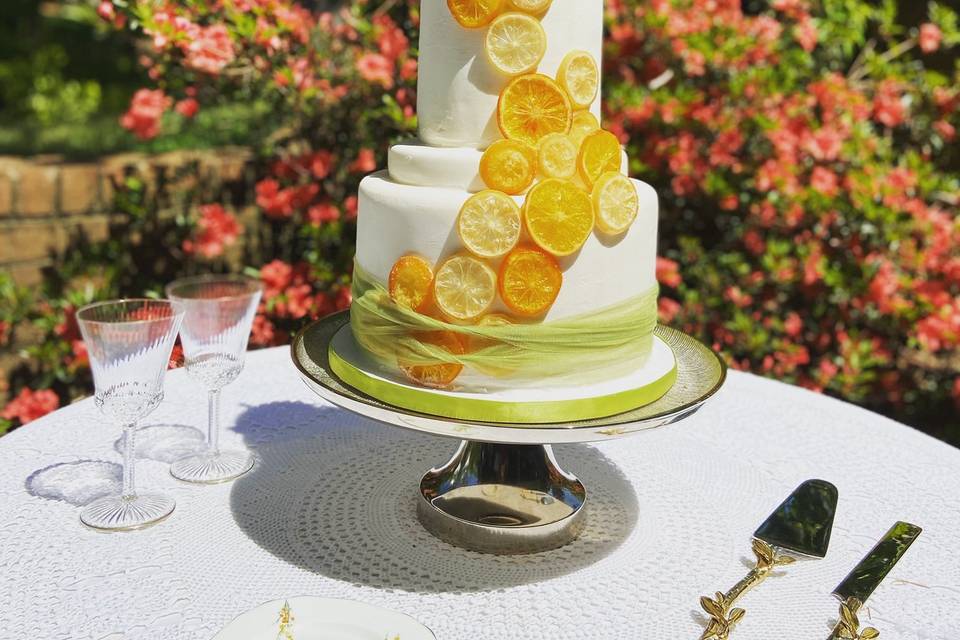 Citrus garden wedding