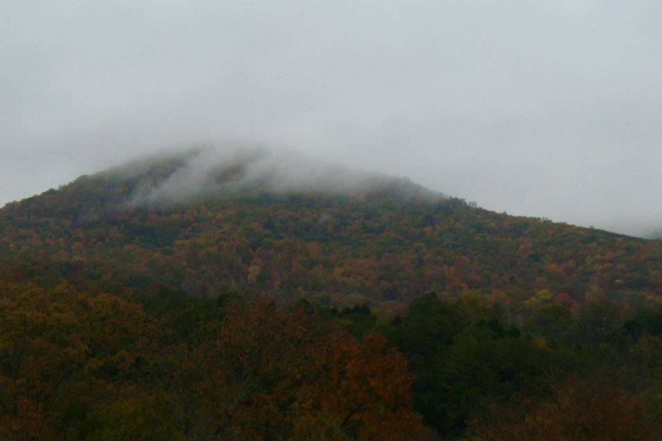 Mountains in the fall at the farm.