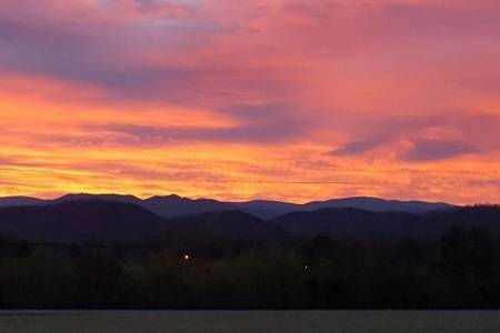 Sunrise at the farm.