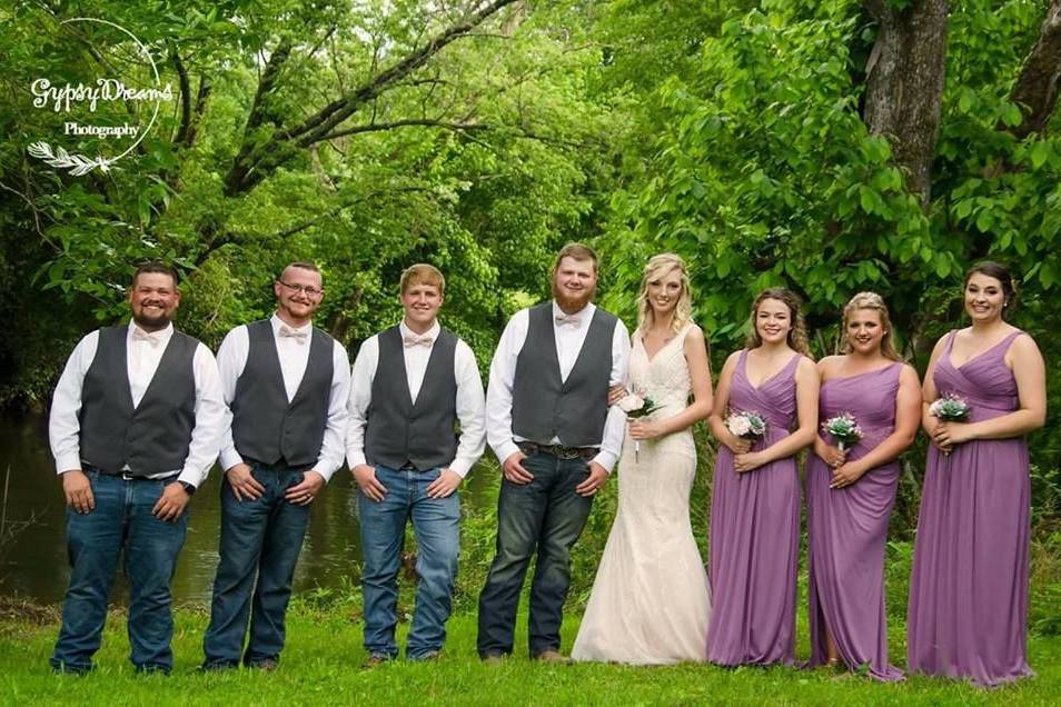 A riverside ceremony right next to the Tellico River.