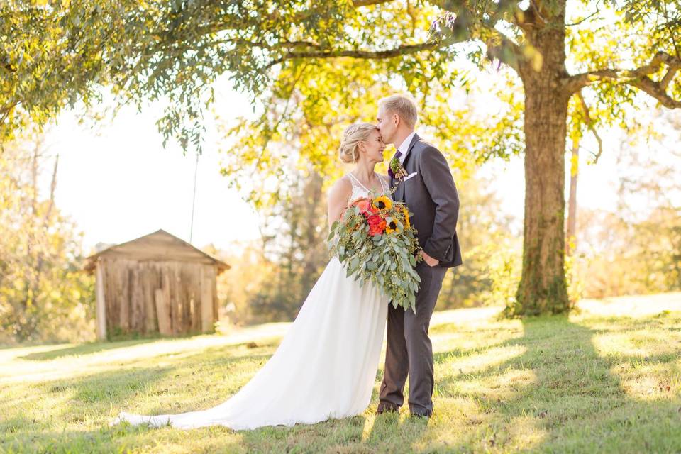 Fall evening wedding