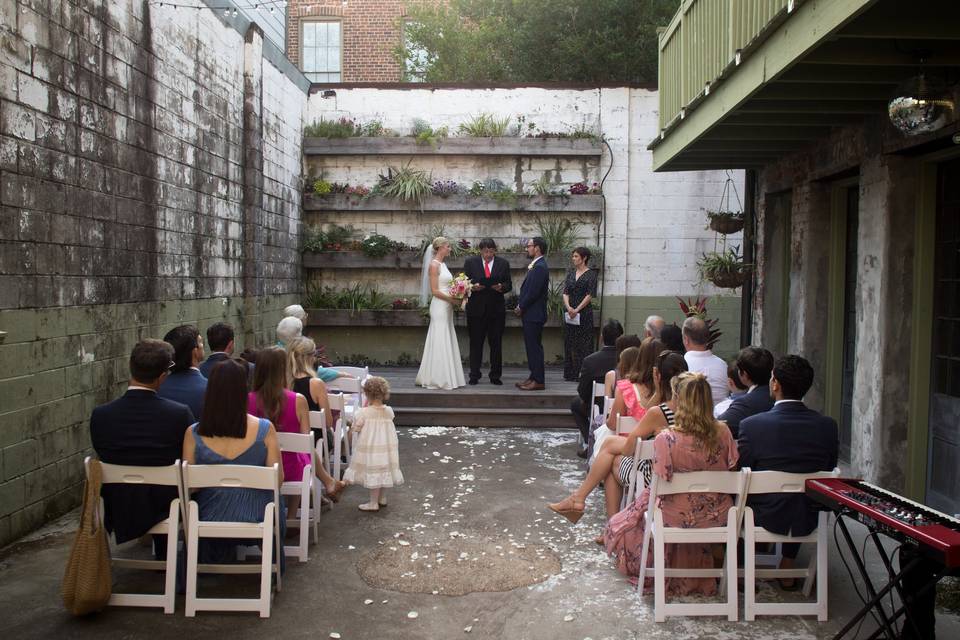 Small courtyard ceremony