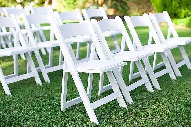 White Garden Wedding Chairs