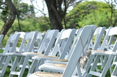 White Garden Wedding Chairs