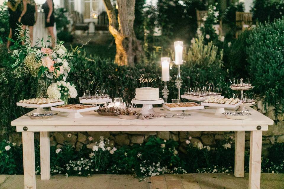 Vintage White Dessert Table