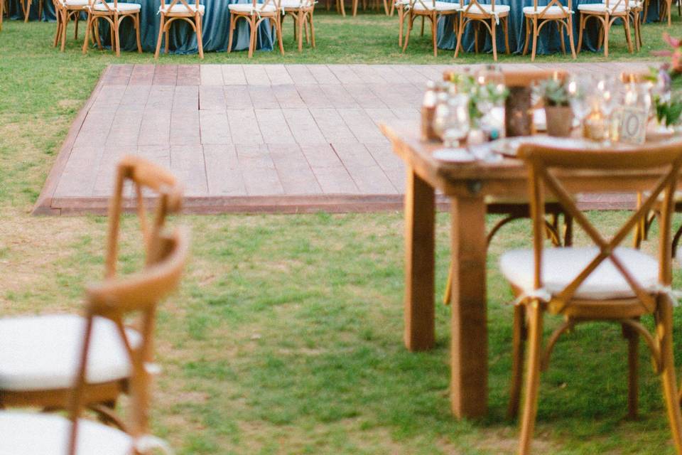 Wooden dance floor