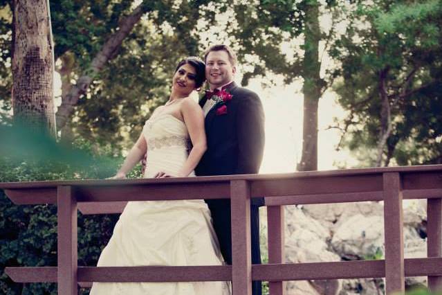 The bride and groom