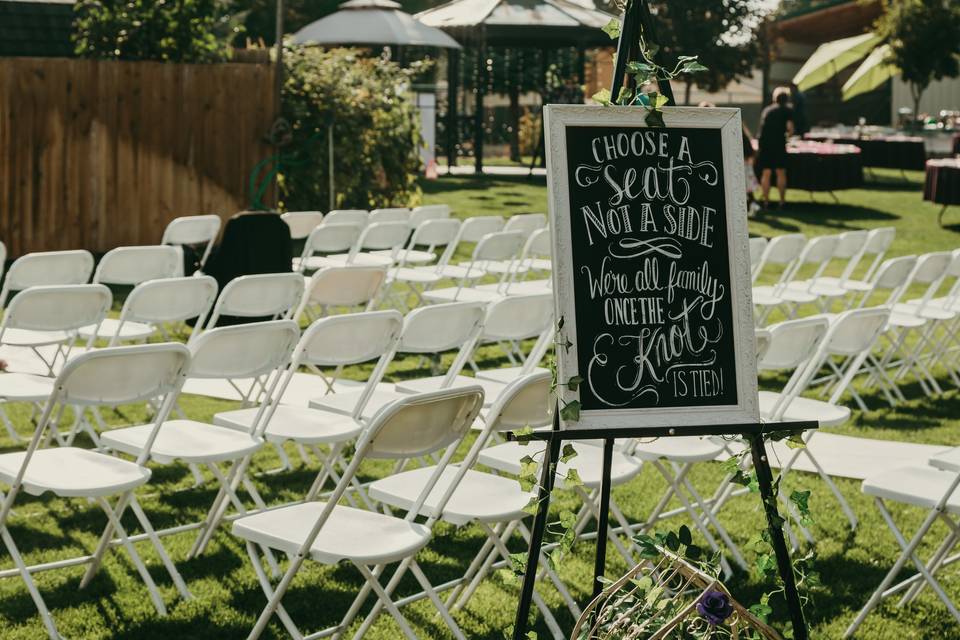 Sweet backyard wedding