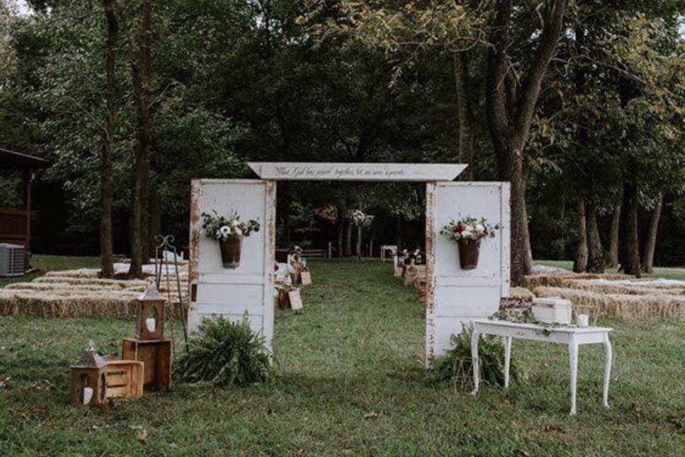 Rustic Door Ceremony Entrance