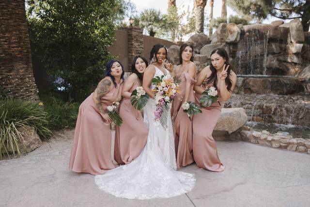 Multi ethnic bridal party