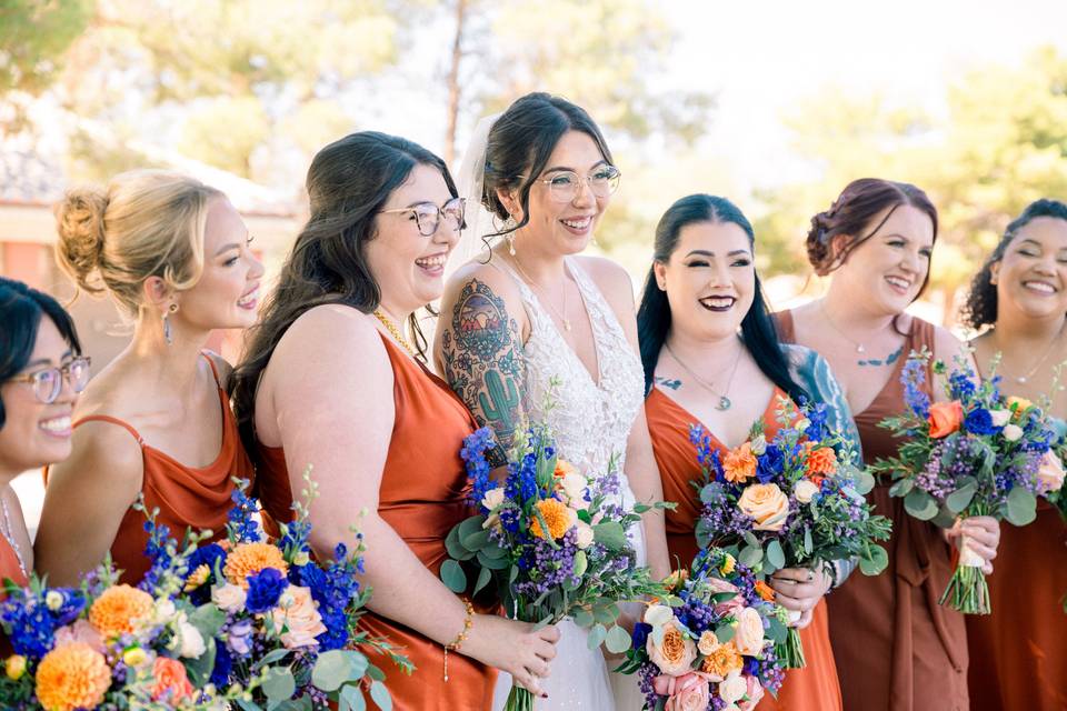 Bridal Party Autumn Colors