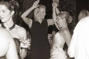 Bride and her guests on the dance floor