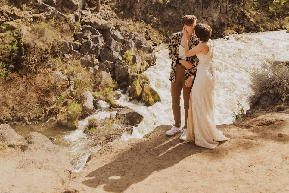 Adventurous Waterfall Wedding