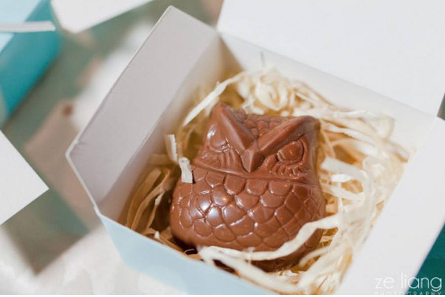 Wise Guy Table Topper - maple pecan butter owl shaped chocolate