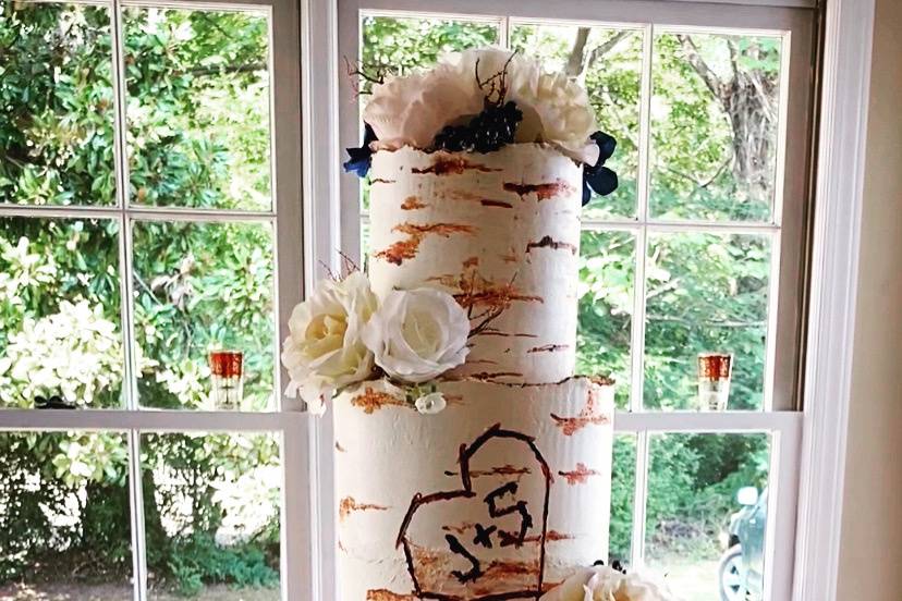 Rustic wedding cake