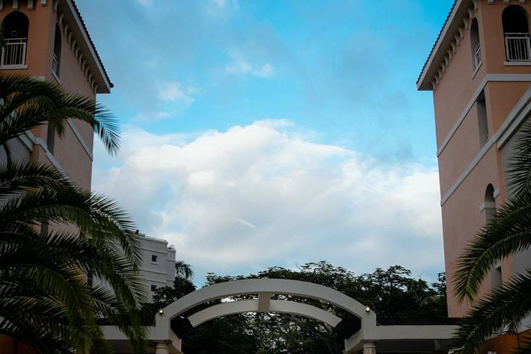 White Courtyard Arch