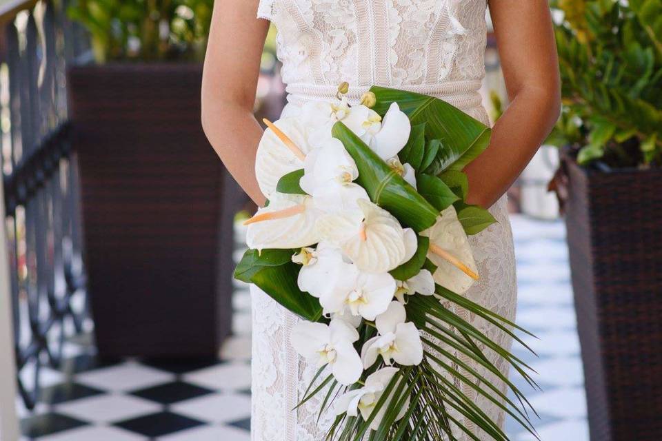 Tropical bridal bouquet