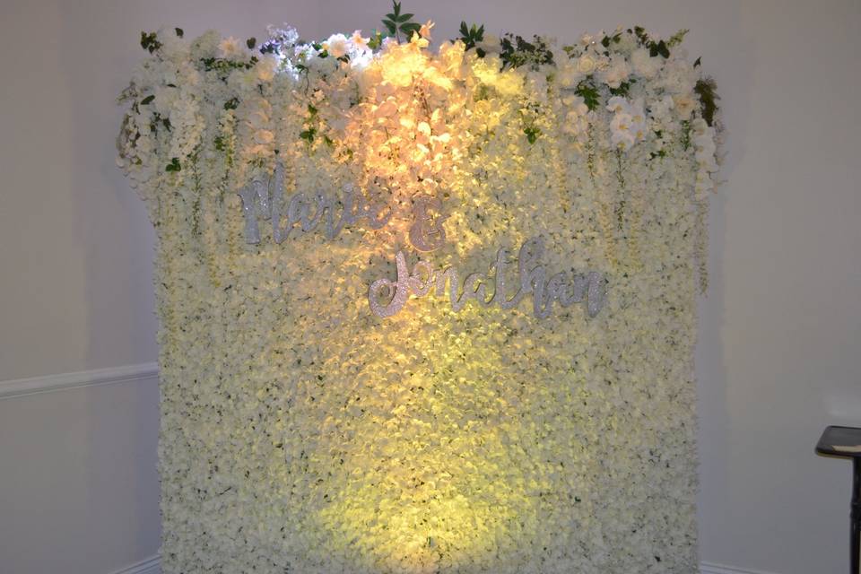 Bridal flower wall
