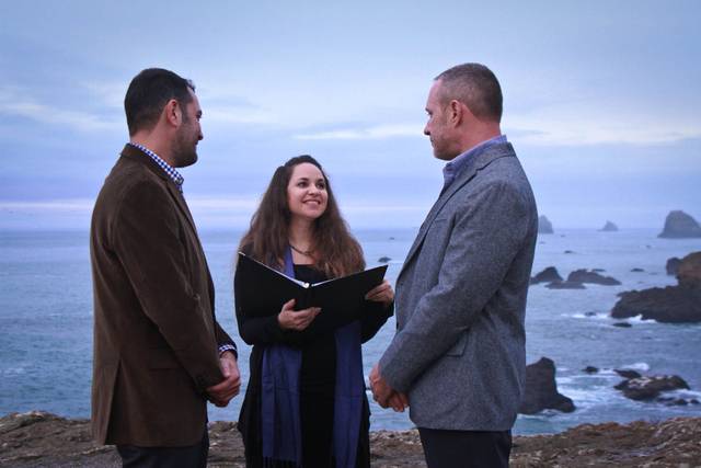 Outdoor wedding ceremony