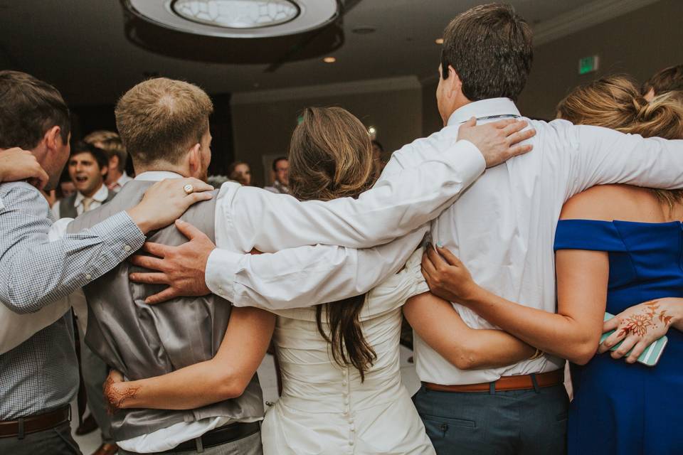 The bride and groom