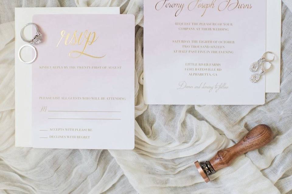 Gold Foil Invites