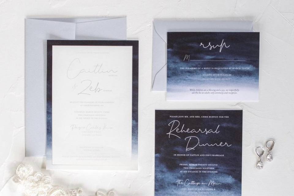 Silver foil invites