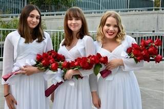 White gowns and jacket