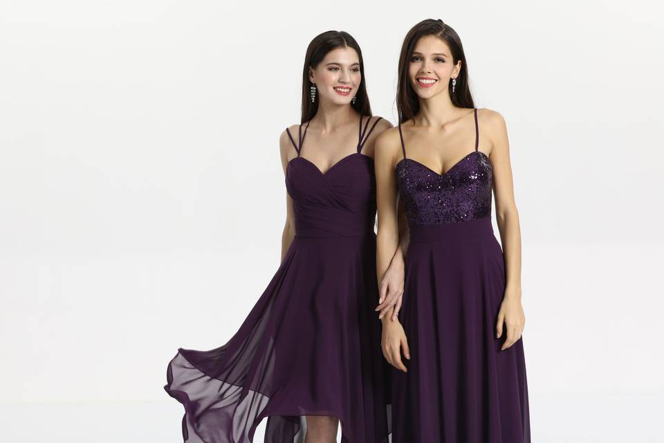 Eggplant bridesmaids