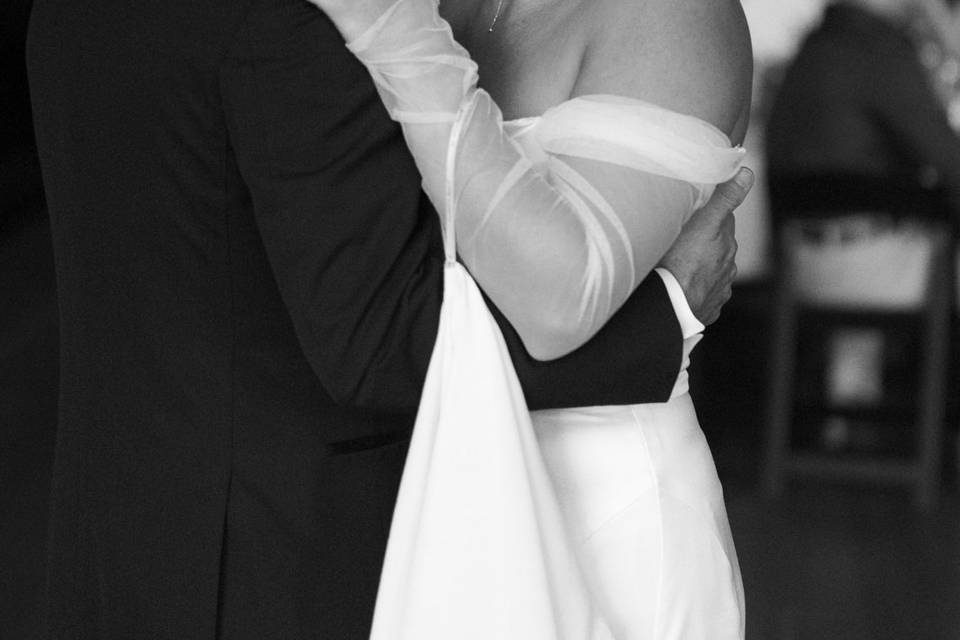 Bride dancing with father